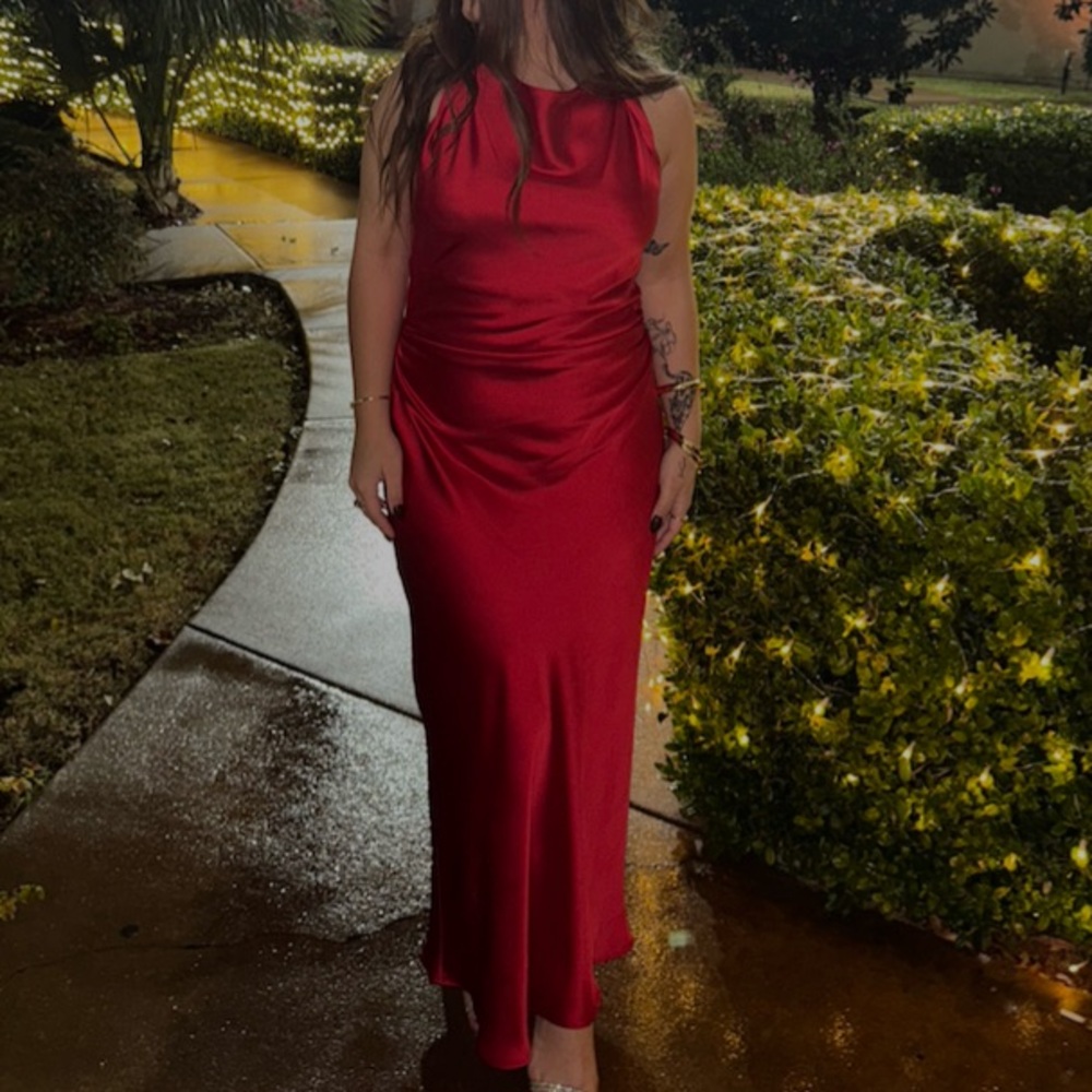 Zara Red Backless Dress